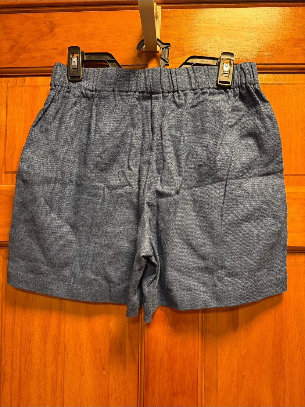 Banana Republic Slate Blue Linen-Blend Tailored Shorts - Picture 2 of 4